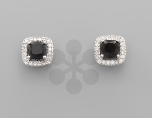 Square CZ Studs