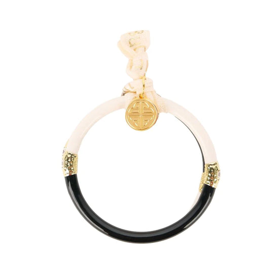 BuDhaGirl | Black/Ivory Yin & Yang All Weather Bangles® (AWB®) (Final Sale)