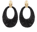 Gradual Oval Raffia Link Earrings