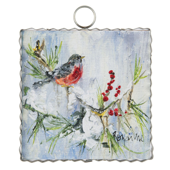Mini Winter Robin Print