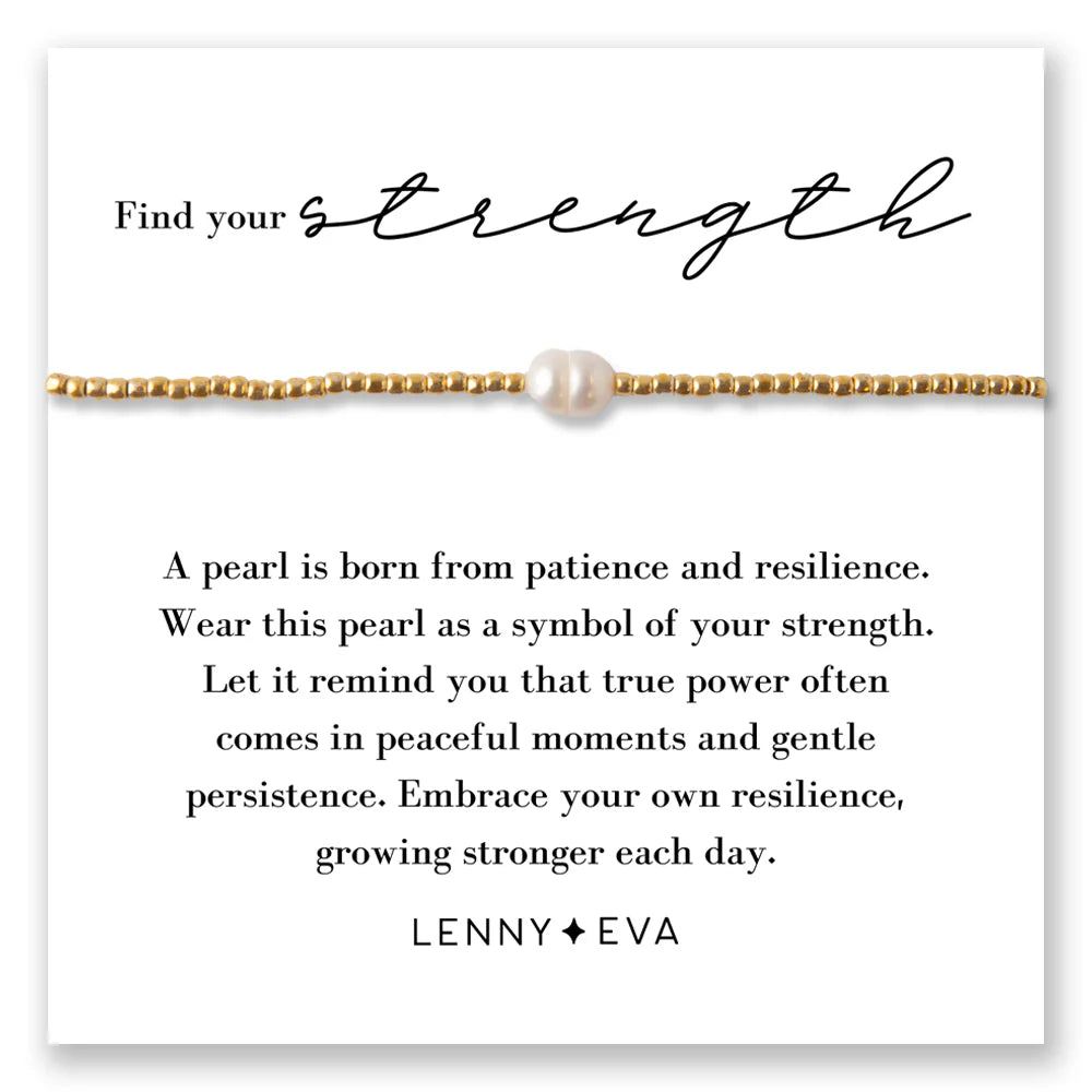 Lenny & Eva | Intentions Cord Bracelet-Pearl