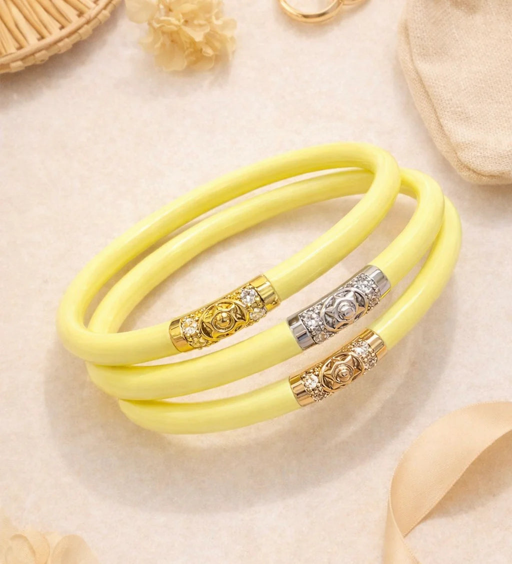BuDhaGirl | Three Kings All Weather Bangles- Butter