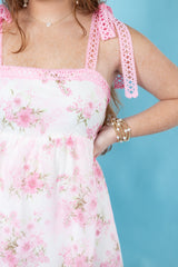Floral Crochet Lace Maxi Dress