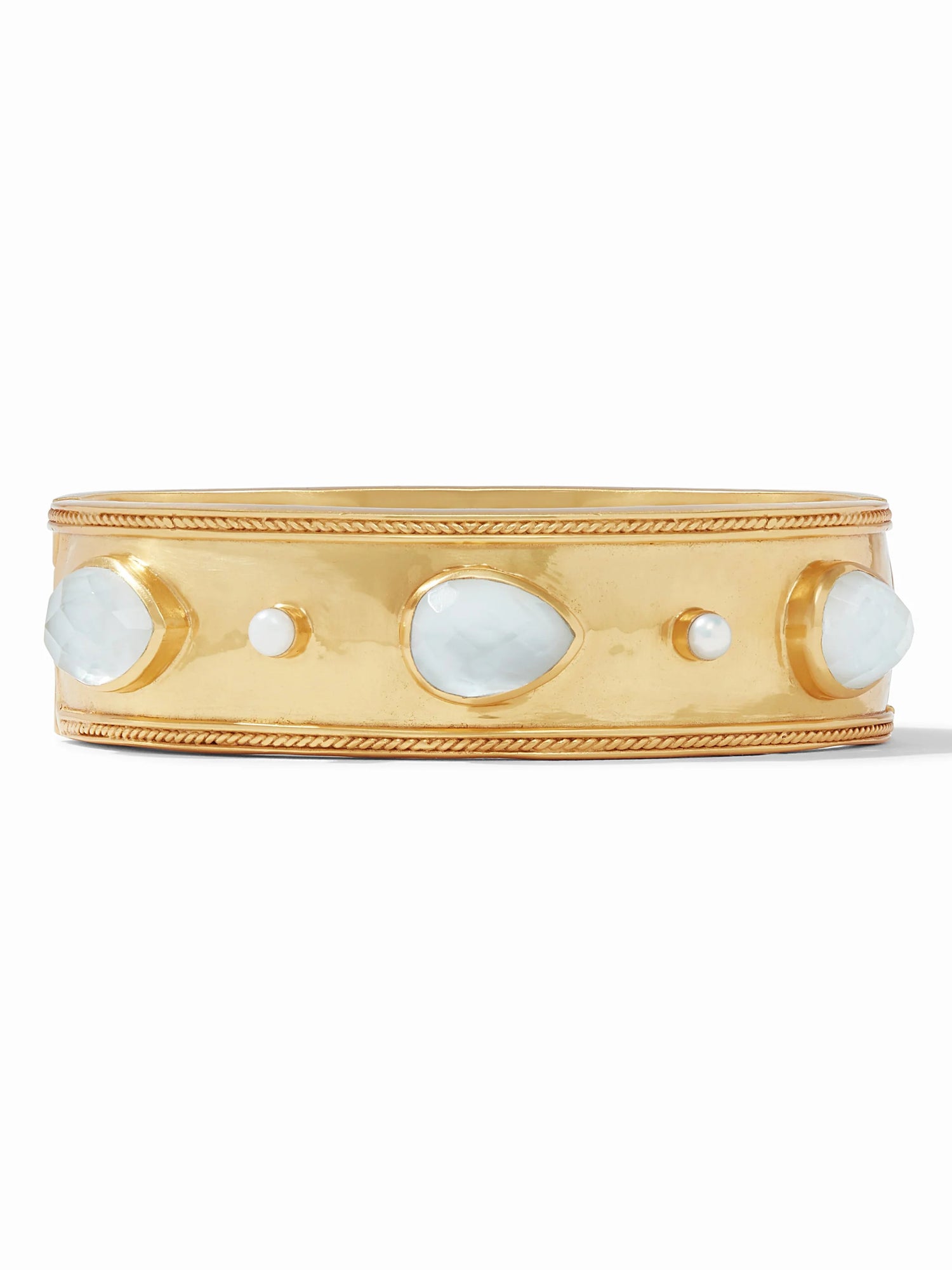 Julie Vos | Cannes Stone Statement Hinge Bangle