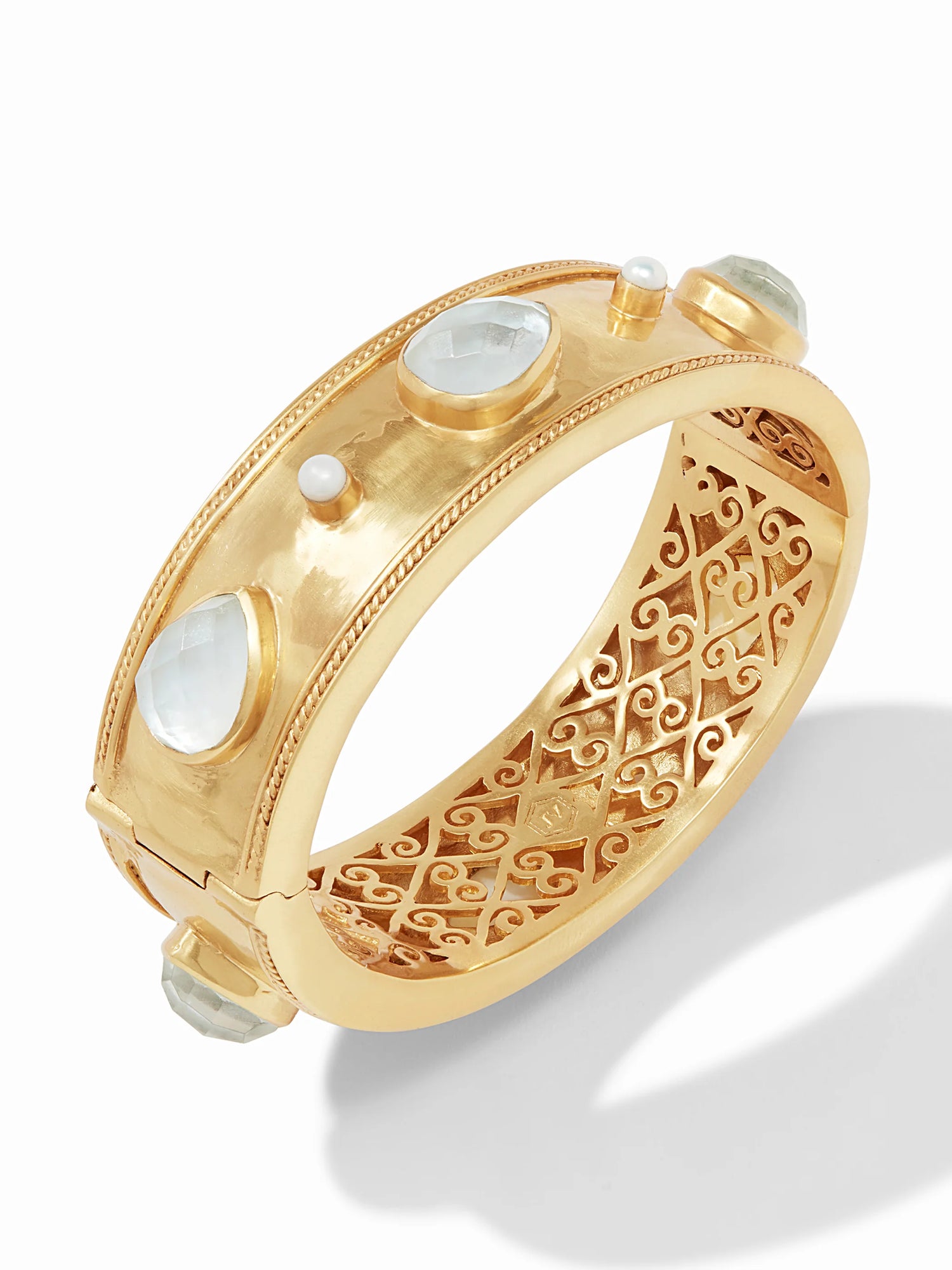 Julie Vos | Cannes Stone Statement Hinge Bangle
