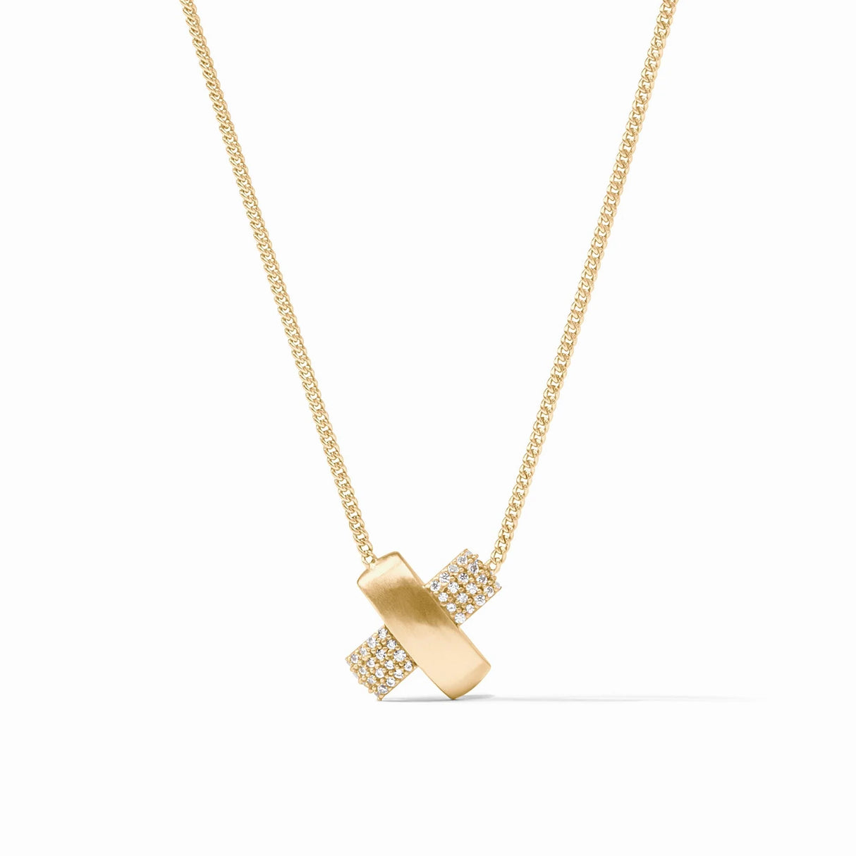 Julie Vos | Catalina X Pavé Delicate Necklace
