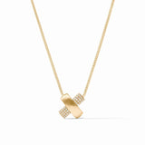 Julie Vos | Catalina X Pavé Delicate Necklace