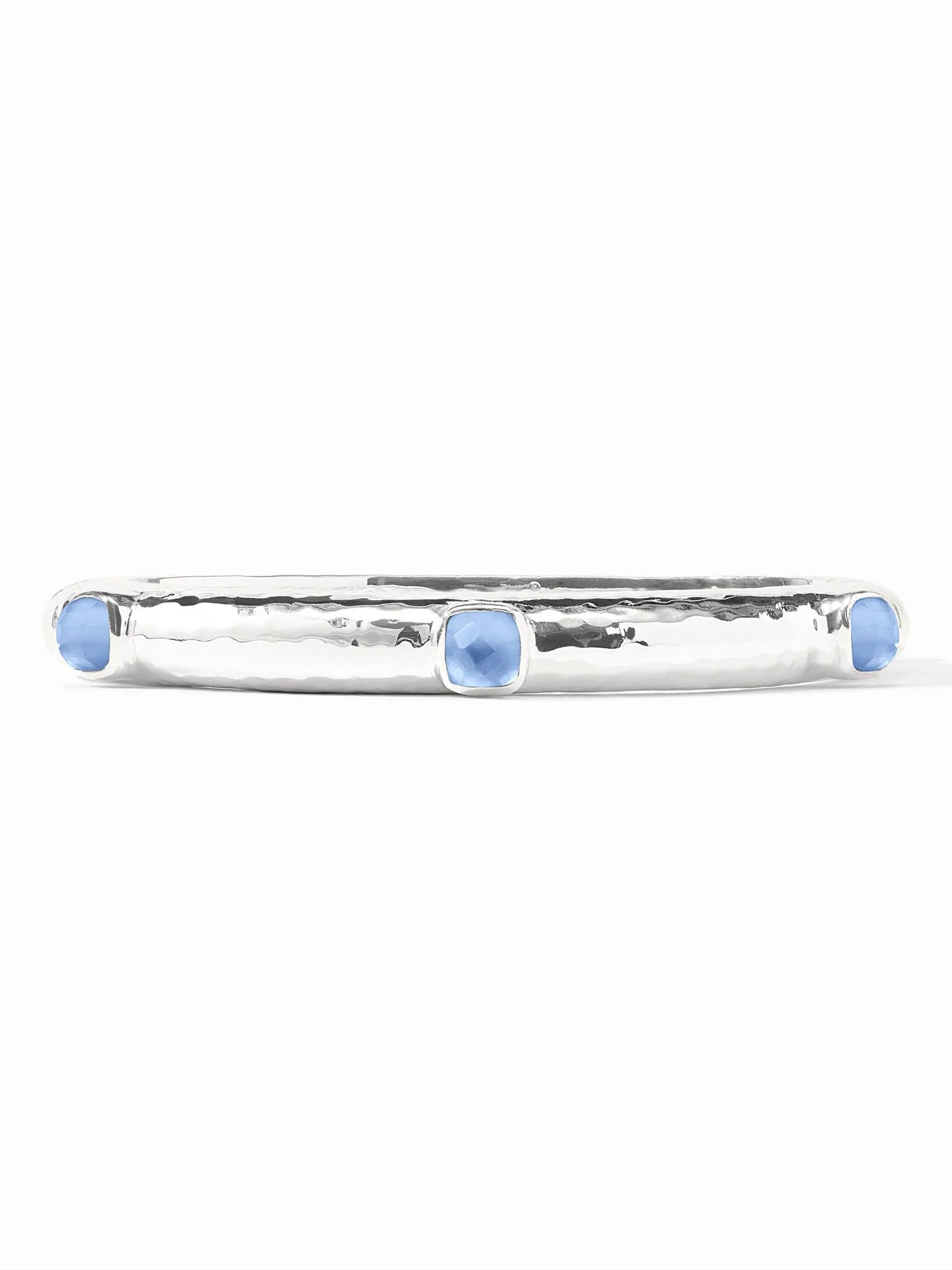 Julie Vos | Catalina Stone Hinge Bangle - Silver