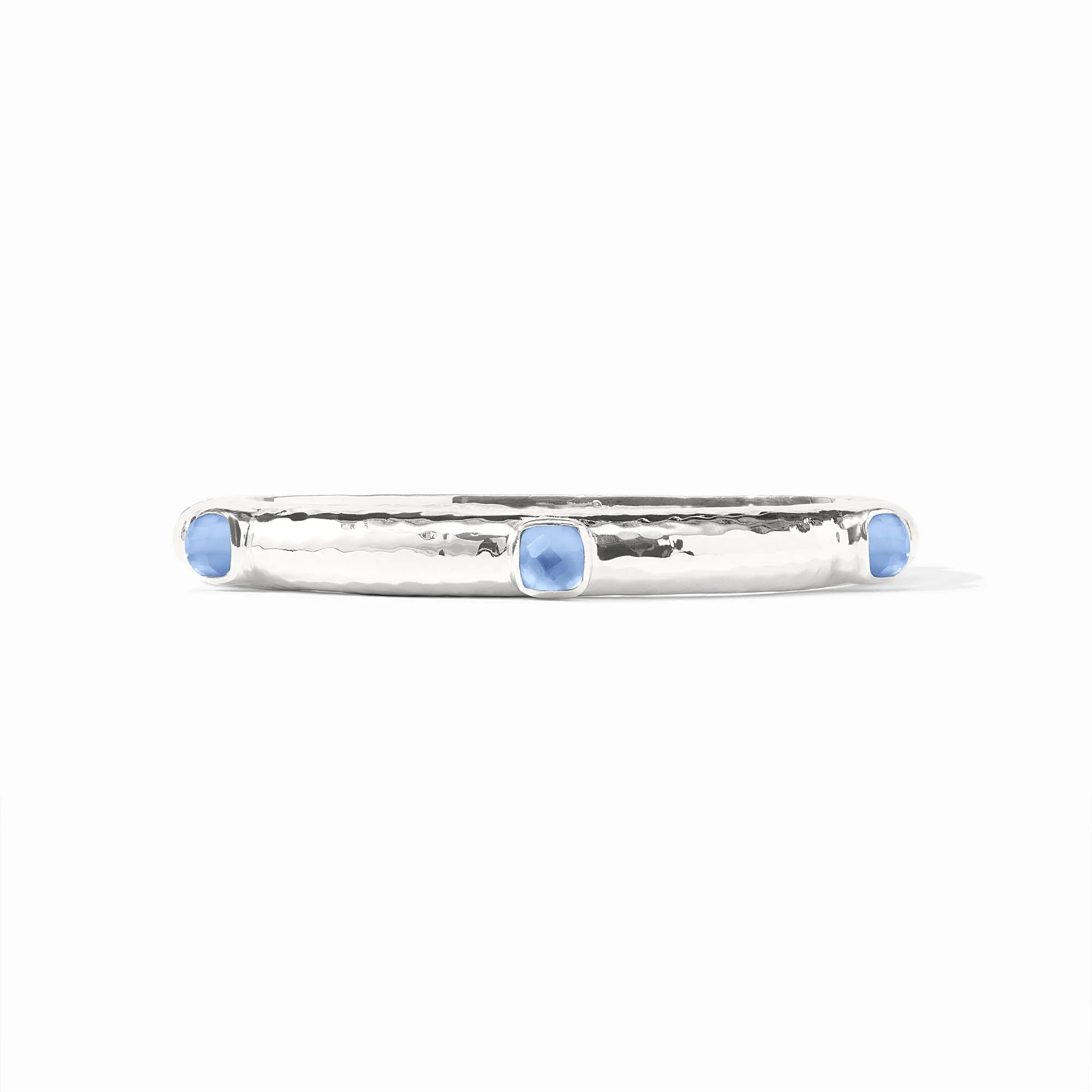 Julie Vos | Catalina Stone Hinge Bangle - Silver