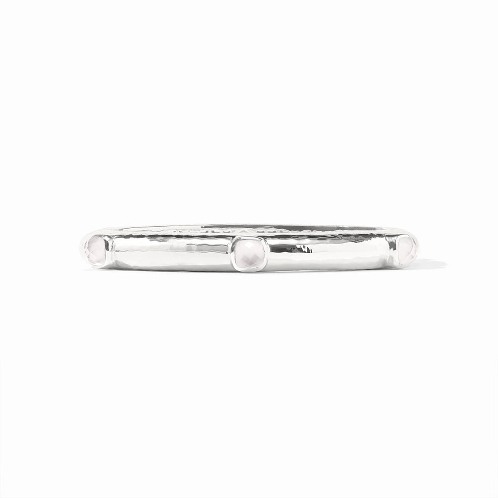 Julie Vos | Catalina Stone Hinge Bangle - Silver