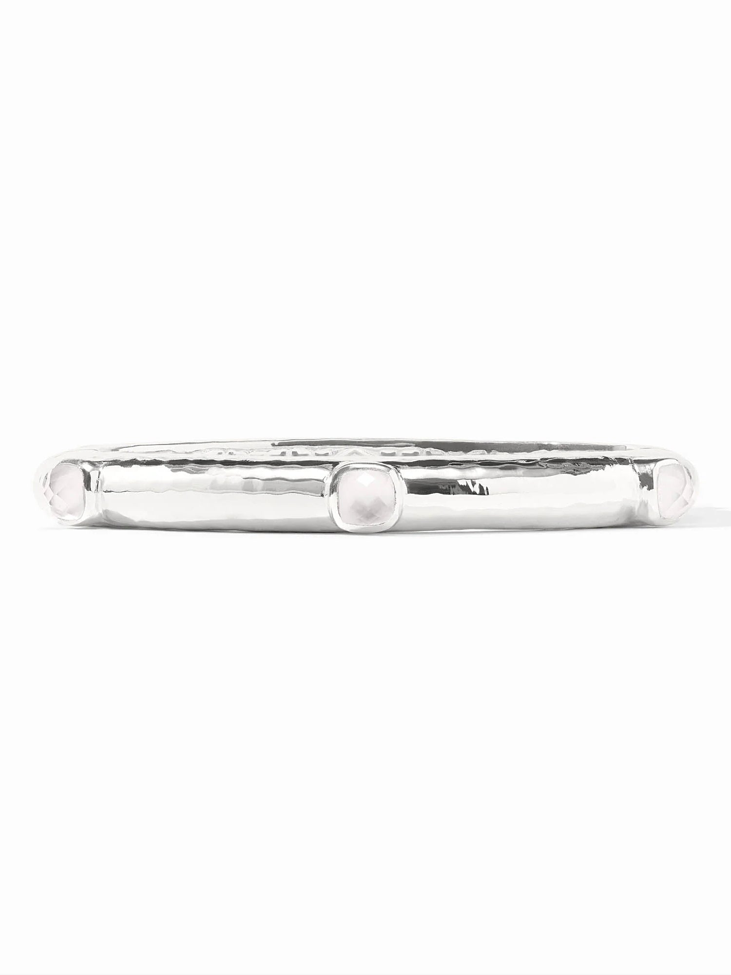 Julie Vos | Catalina Stone Hinge Bangle - Silver