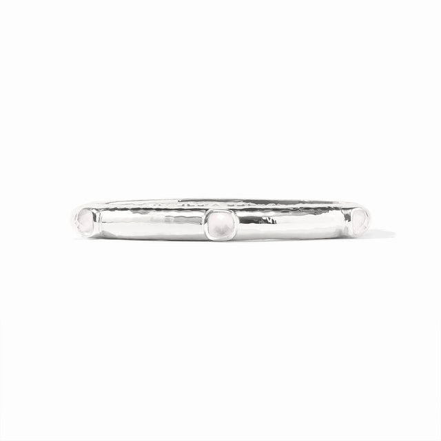Julie Vos | Catalina Stone Hinge Bangle - Silver