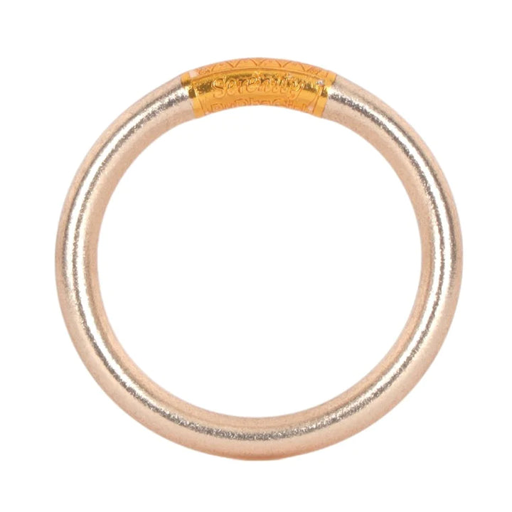 BuDhaGirl | Champagne Tzubbie All Weather Bangle® (AWB®) - Serenity Prayer