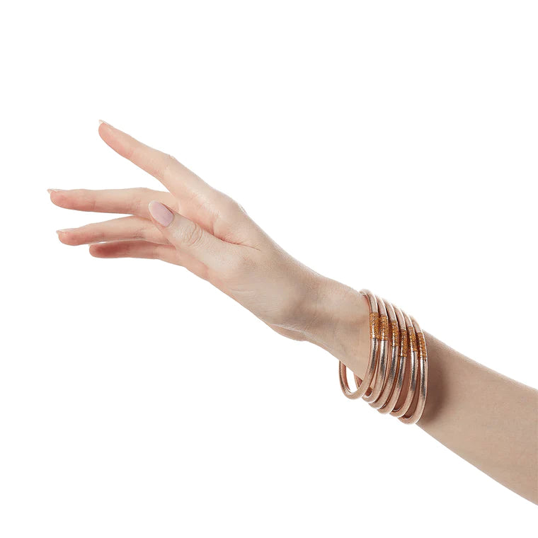 BuDhaGirl | Champagne All Weather Bangles® (AWB®) - Serenity Prayer