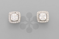 Square CZ Studs