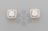 Square CZ Studs