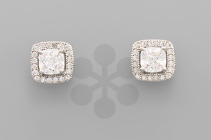Square CZ Studs