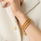 Julie Vos | Cobblestone Link Bracelet in Gold