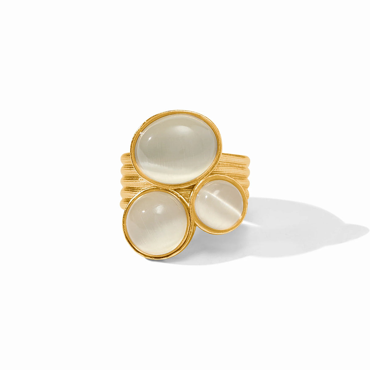 Julie Vos | Cobblestone Statement Ring - Ivory Cat's Eye