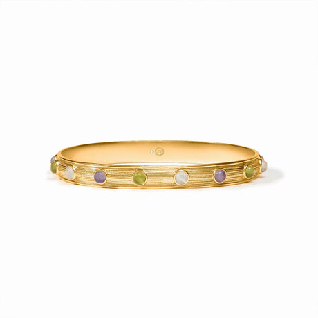 Julie Vos | Cobblestone Stone Bangle - Multi Stone Cat's Eye