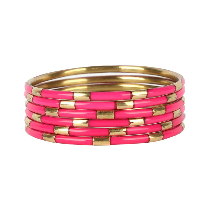 BudhaGirl | Pink Veda Bangles - Set Of 6