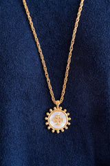 Susan Shaw | Long Mother of Pearl Jerusalem Cross Necklace