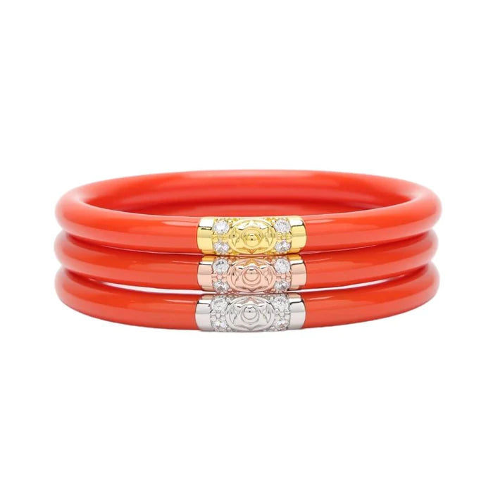 BuDhaGirl | Three Kings All Weather Bangles (AWB) - Coral