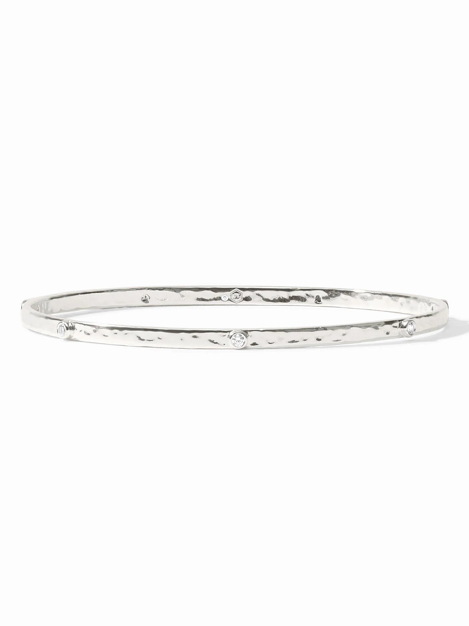 Julie Vos | Crescent Stone Bangle - Silver