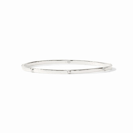 Julie Vos | Crescent Stone Bangle - Silver
