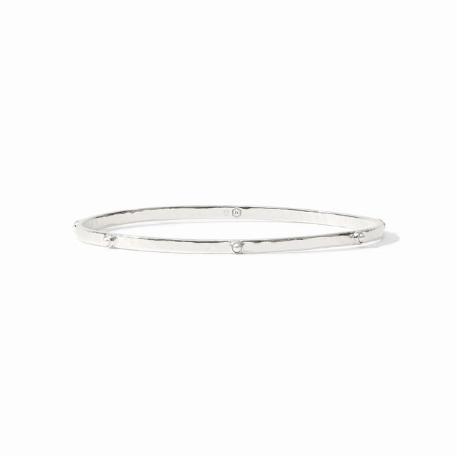 Julie Vos | Crescent Stone Bangle - Silver