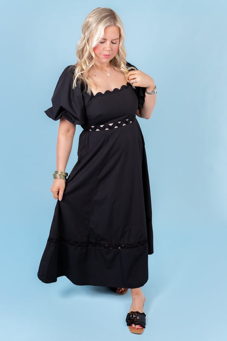 Comes in Waves Midi Dress