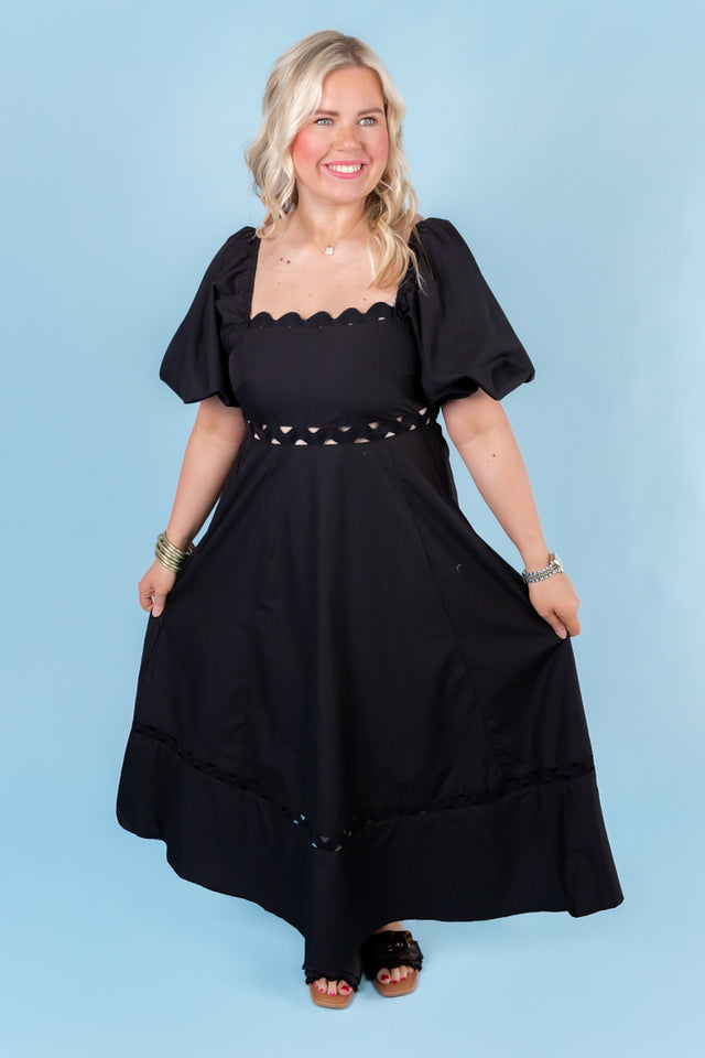 Comes in Waves Midi Dress