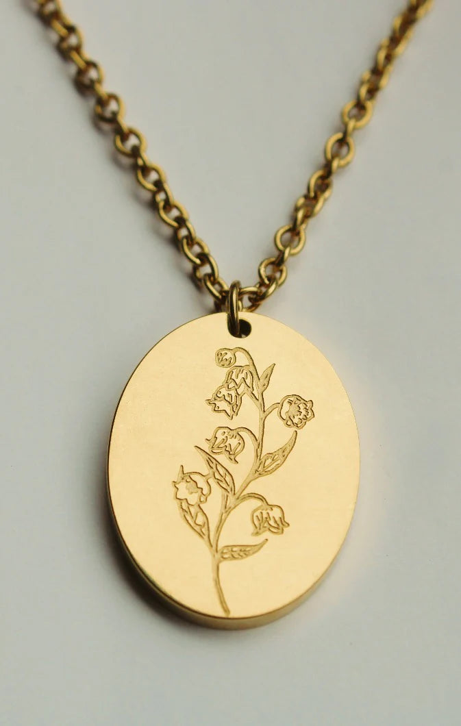 By Grace | Birth Flower Gold Necklace