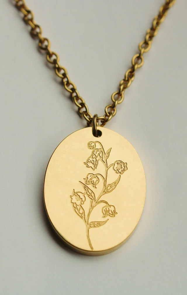 By Grace | Birth Flower Gold Necklace