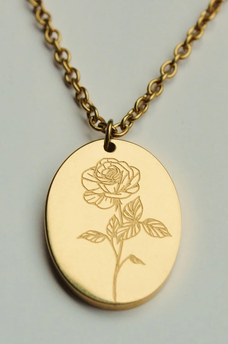 By Grace | Birth Flower Gold Necklace
