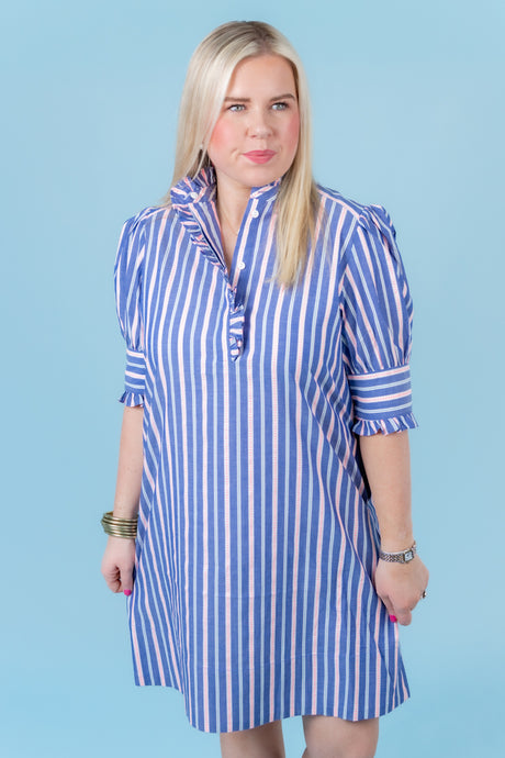 LIOR | Dai Ruffle Striped Dress