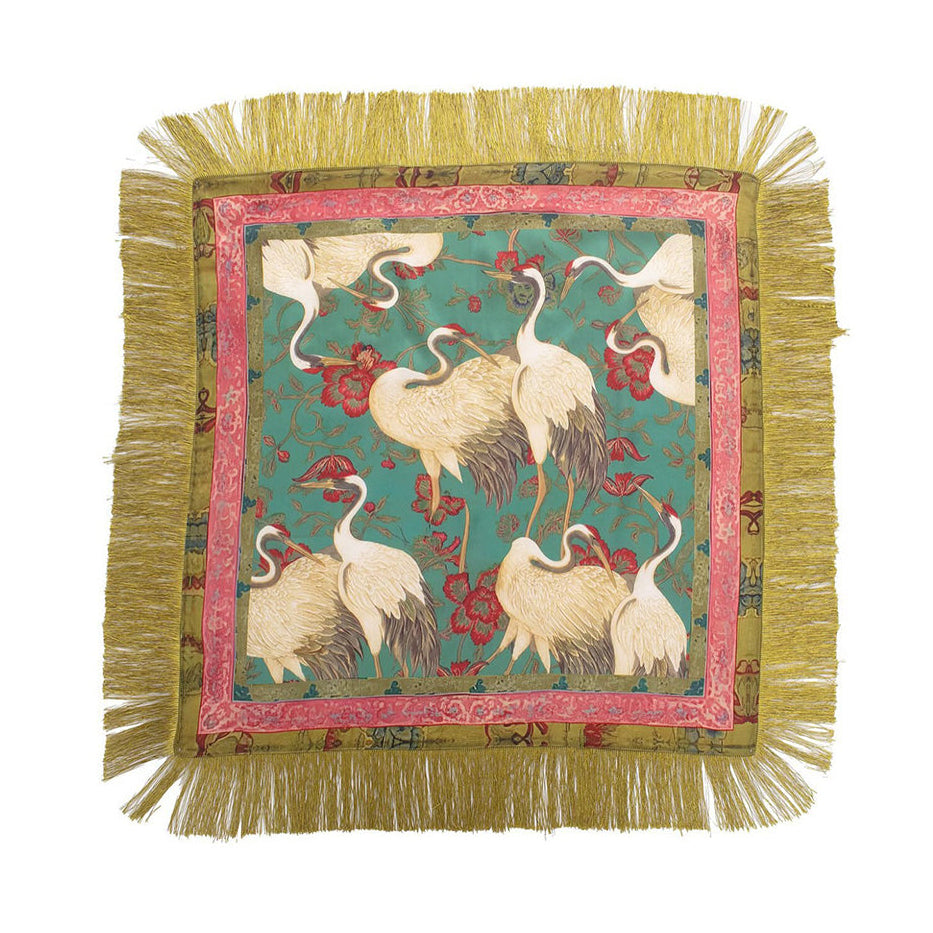Madison’s Exclusive | Crane Garden Fringe Scarf