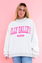 Dilly Dallyin Sport Reversable Sweatshirt Ash Grey