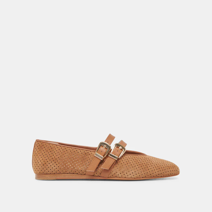 Dolce Vita | Baylee Ballet Flats Pecan Perforated Suede
