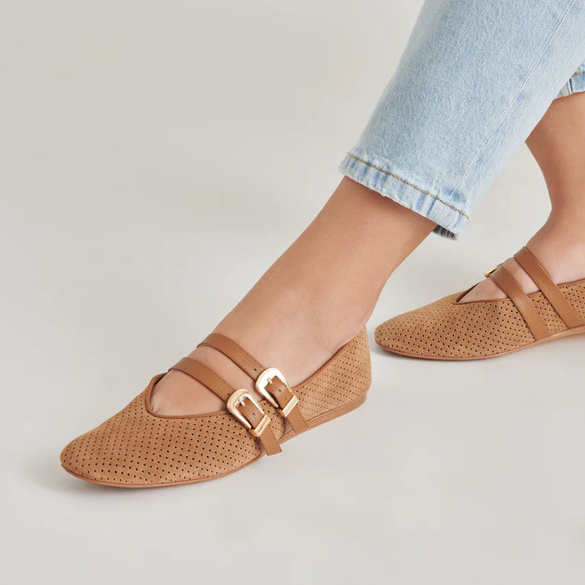 Dolce Vita | Baylee Ballet Flats Pecan Perforated Suede