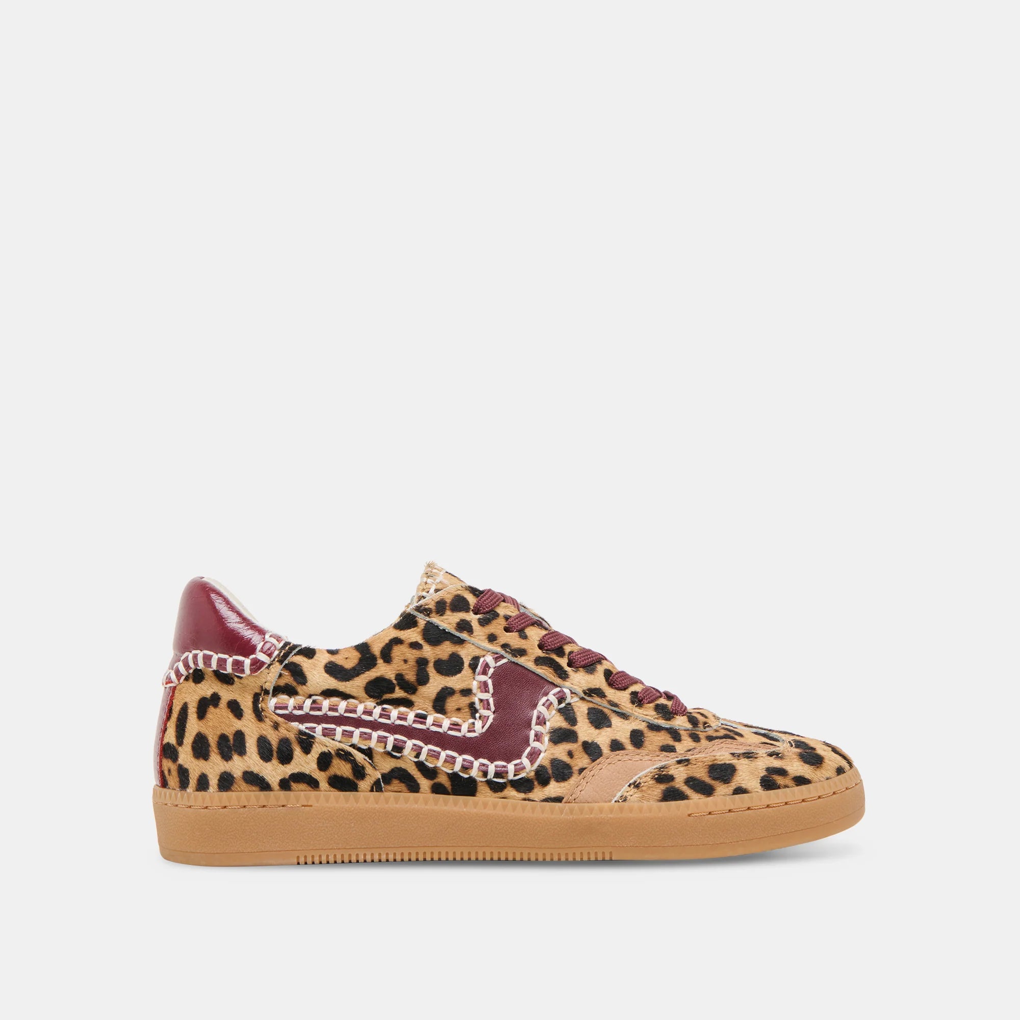 Dolce Vita | Notice Stitch Sneakers Burgundy Leopard Calf Hair