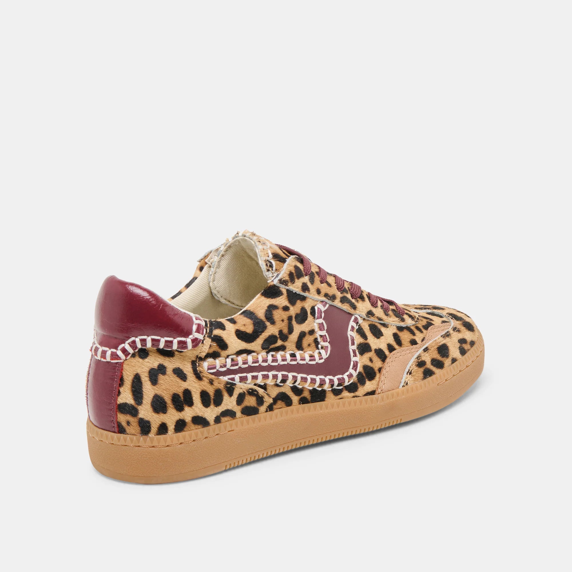 Dolce Vita | Notice Stitch Sneakers Burgundy Leopard Calf Hair