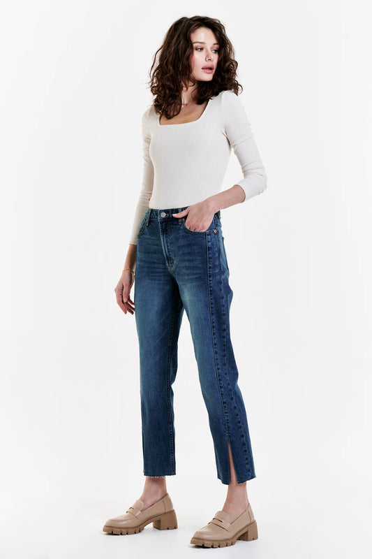 Jodi Super High Rise Cropped Straight Jeans