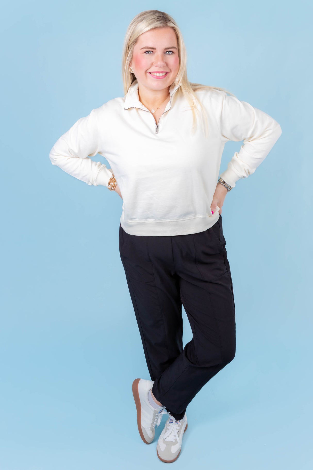The Holly Half Zip Sweatshirt