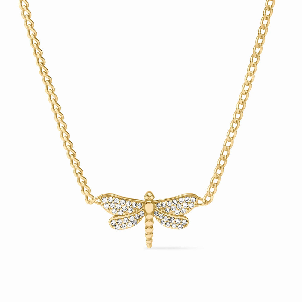 Julie Vos | Dragonfly Pavé Delicate Necklace