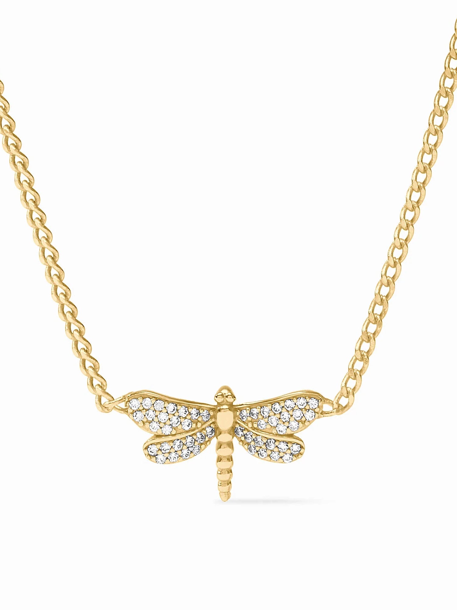 Julie Vos | Dragonfly Pavé Delicate Necklace