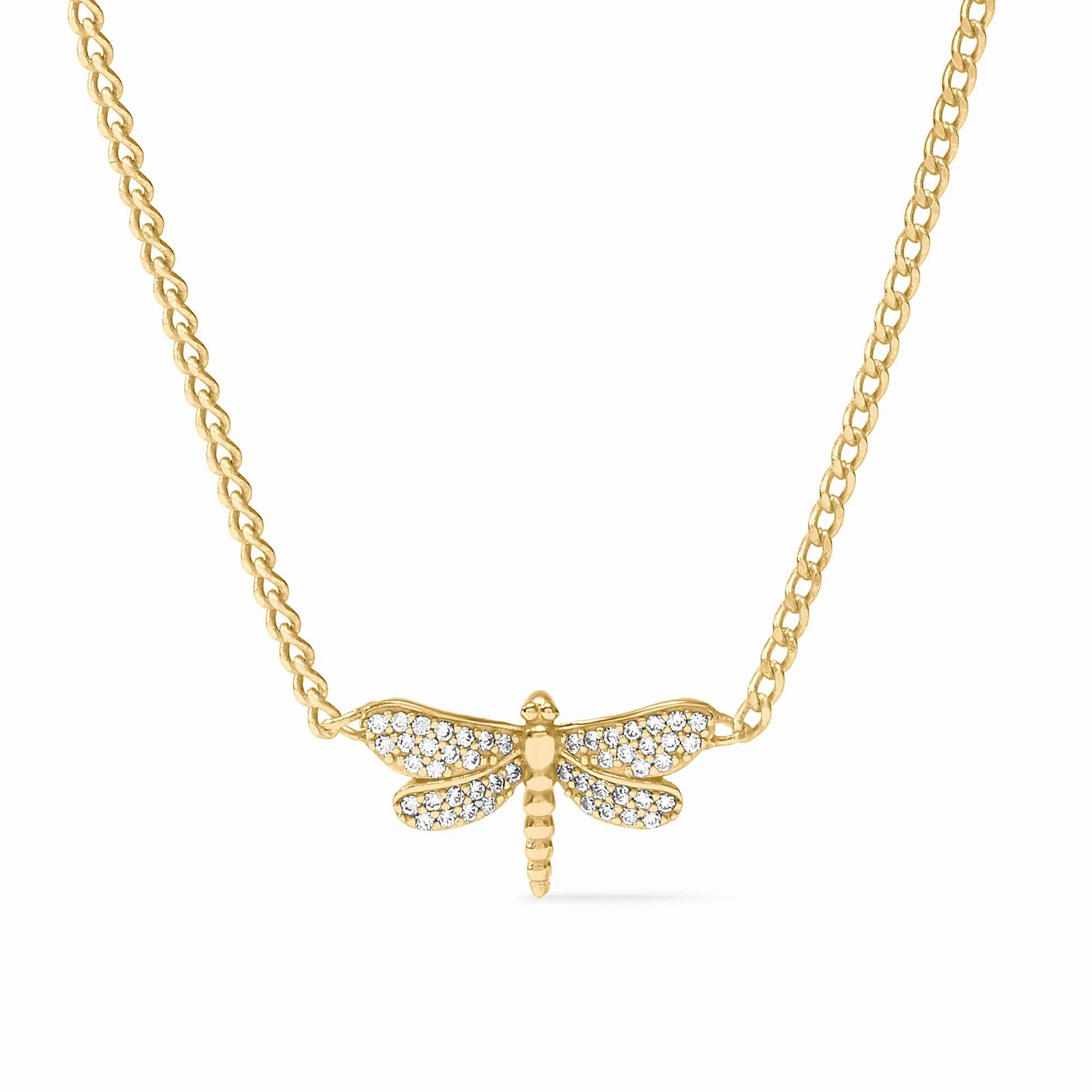 Julie Vos | Dragonfly Pavé Delicate Necklace