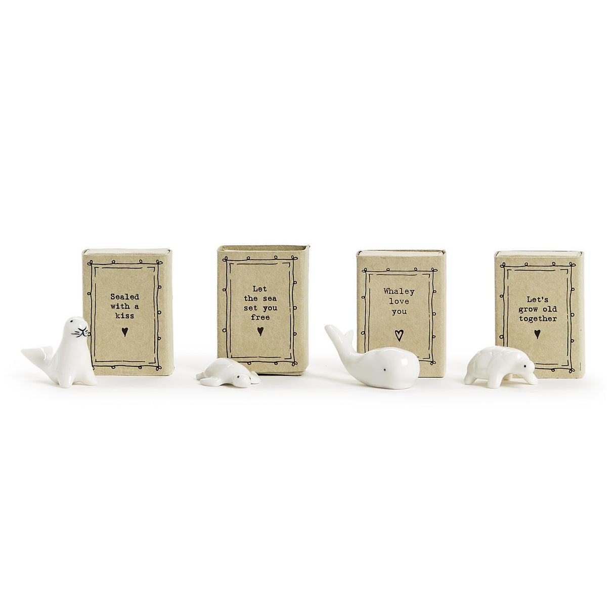 Animal Matchbox in Gift Box with Saying