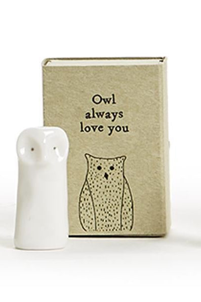 Two's Company | Tall Animal Matchbox in Gift Box With Saying