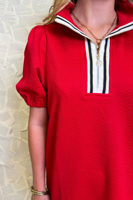 Mary Square | Andie Dress in Red